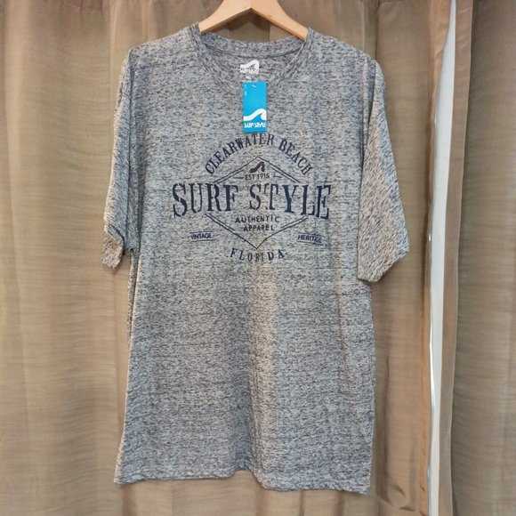 Nwt Men's Surf Style Clearwater Beach Florida Graphic Print T-shirt 2XL - Picture 1 of 6